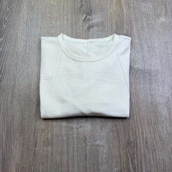 Unbound Mens Off White Crew Neck Lightweight Merino Wool Casual T-Shirt Sz XXL - Picture 1 of 9